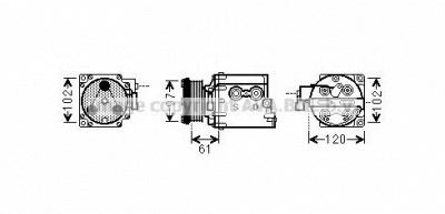AVA QUALITY COOLING fdak436 -  Компрессор, кондиционер
